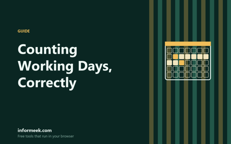 How to Count Working Days Between Two Dates