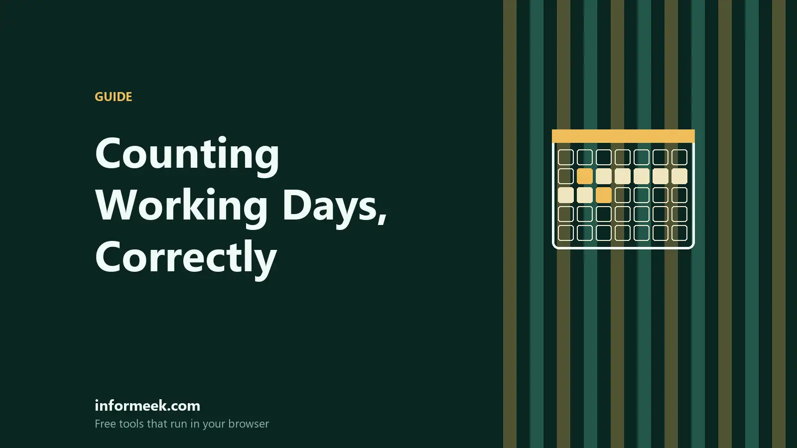 How to Count Working Days Between Two Dates