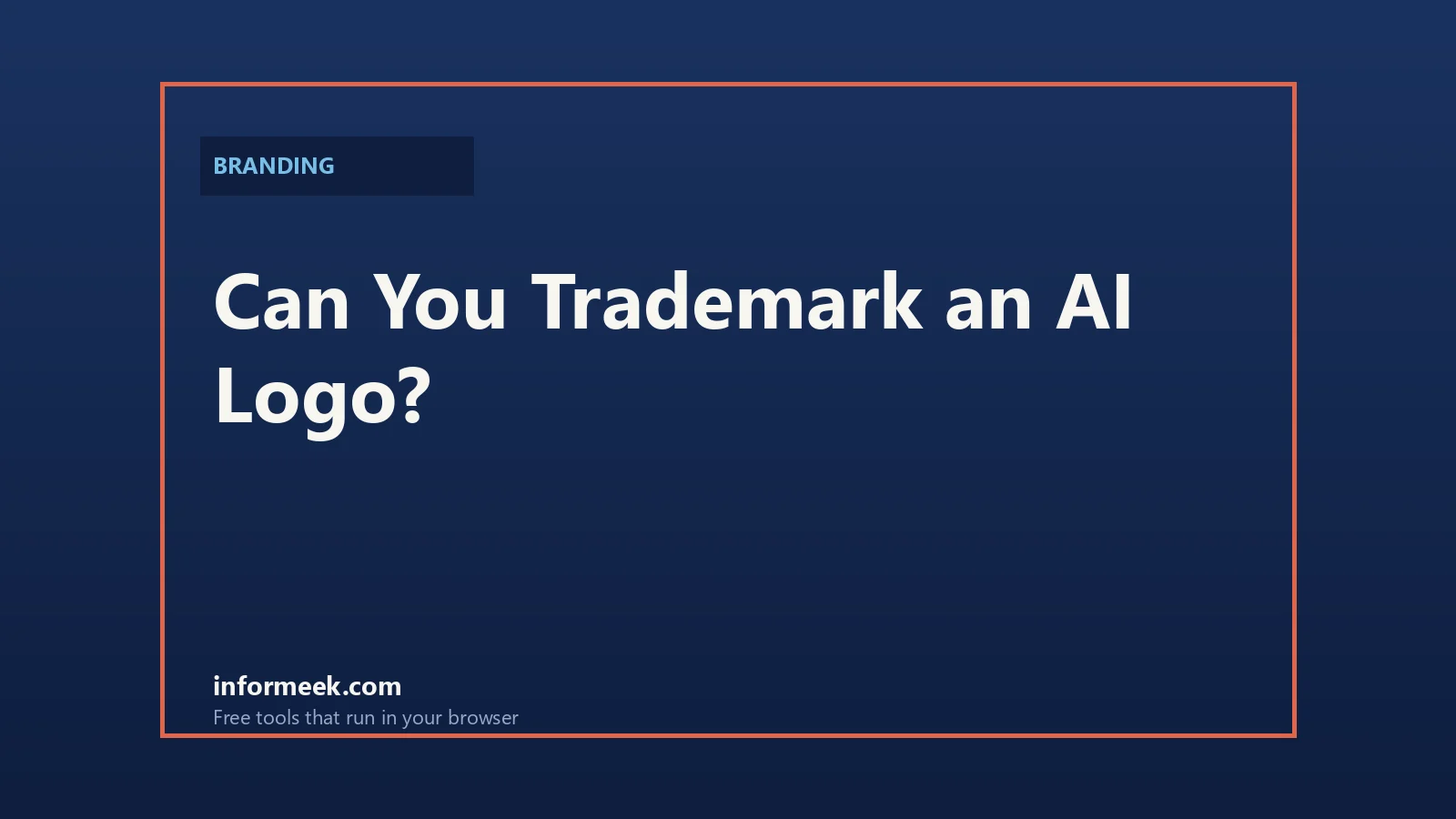Can You Trademark an AI-Generated Logo? What to Know