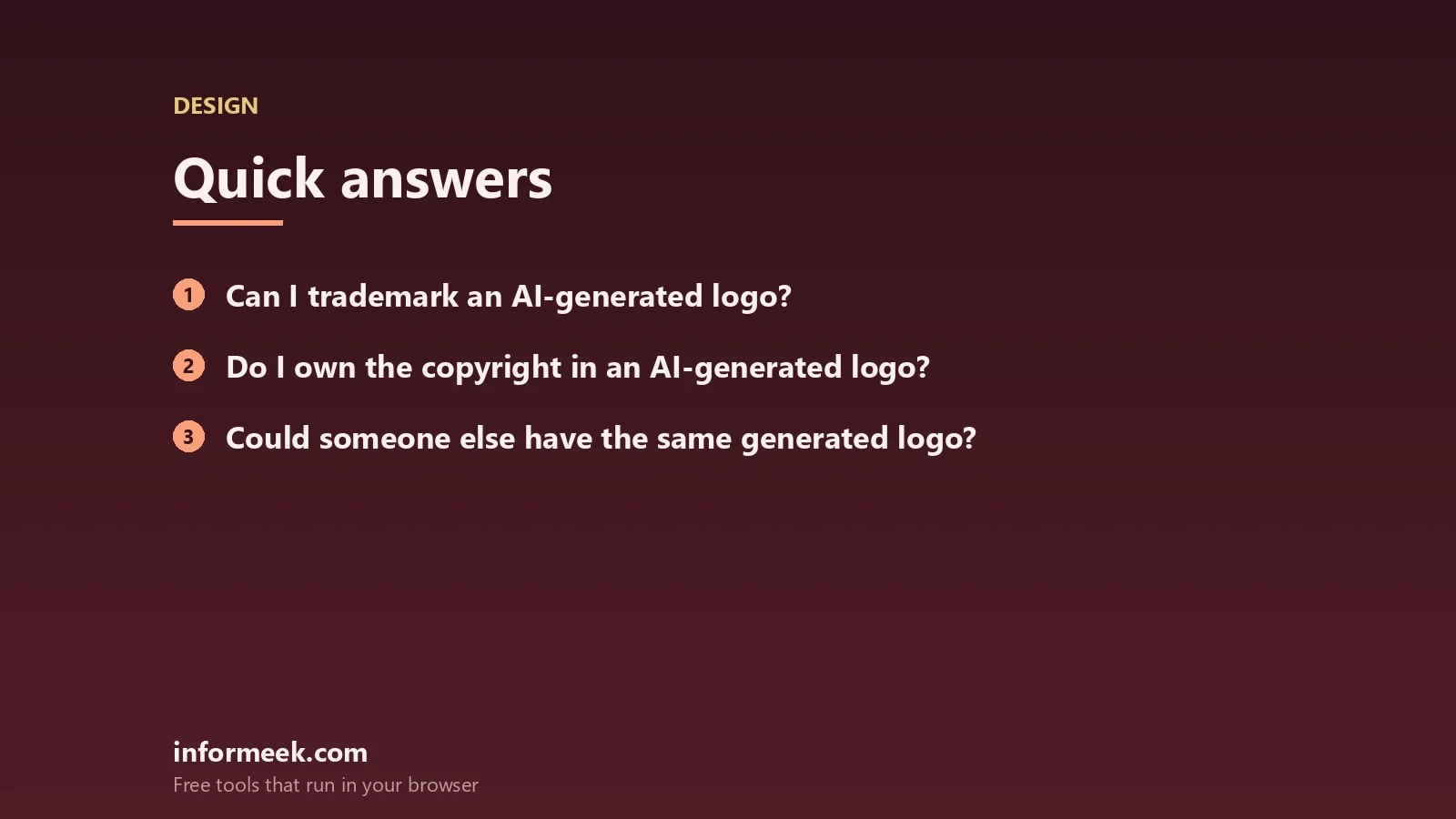 AI-generated logo: quick answers