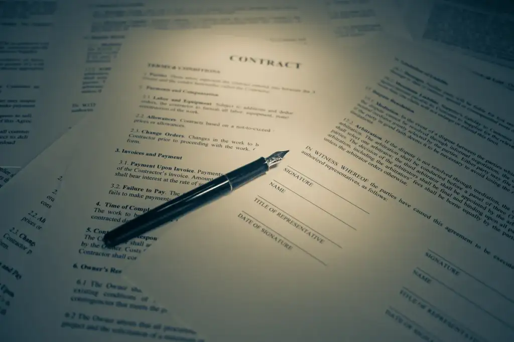 AI governance: Legal Contract & Signature - Warm Tones