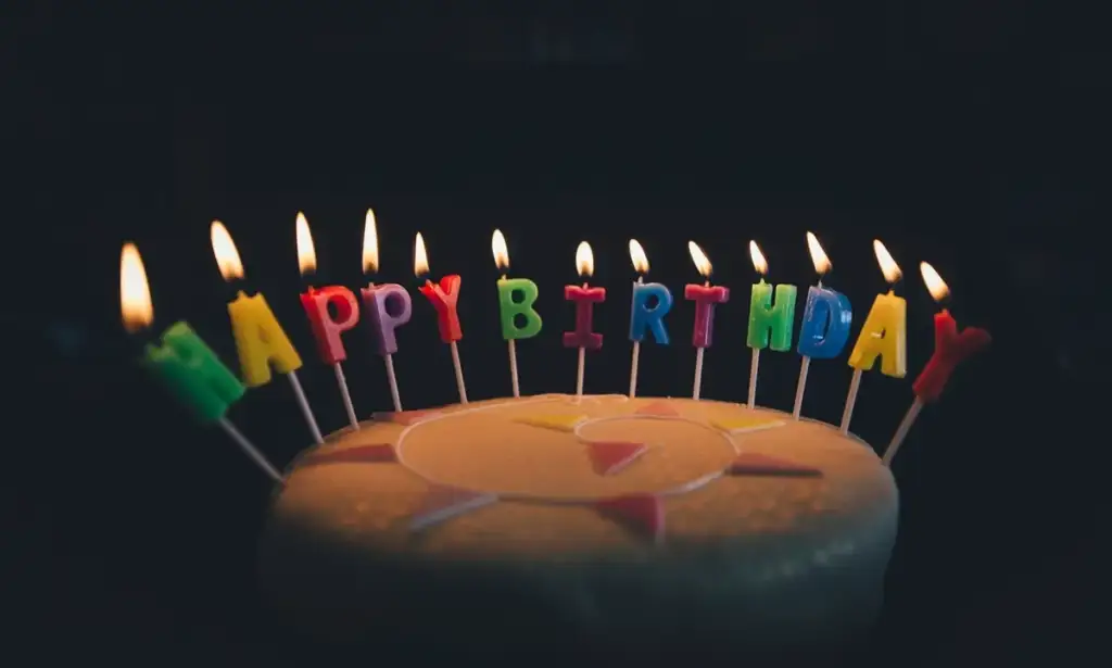 calculate age in Excel: birthday cake candles that spell
