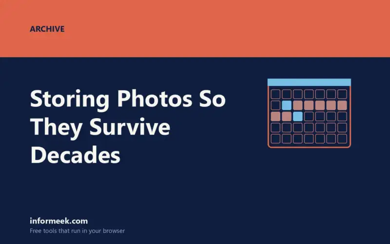 How to Store Digital Photos So They Survive Decades