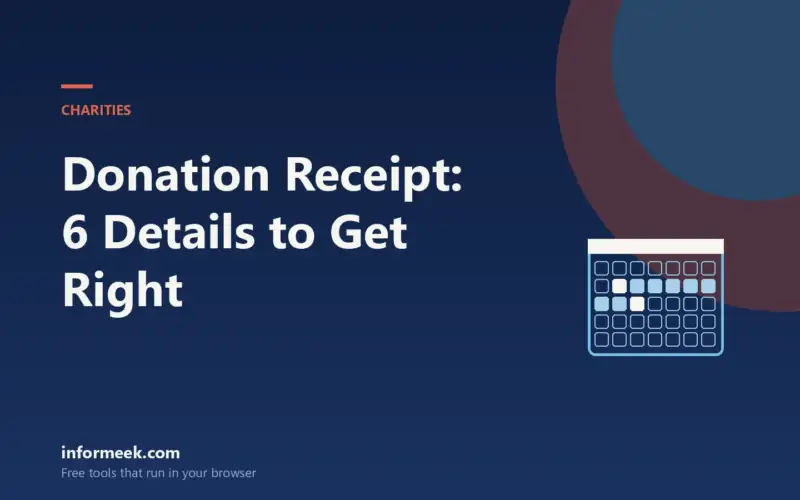 Donation Receipt Template: 6 Details You Cannot Get Wrong