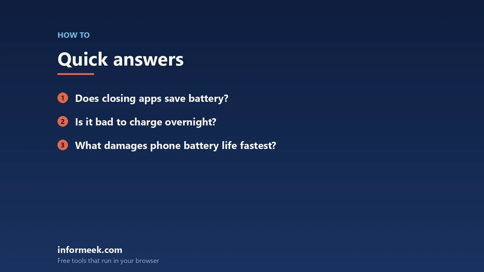 phone battery life: quick answers