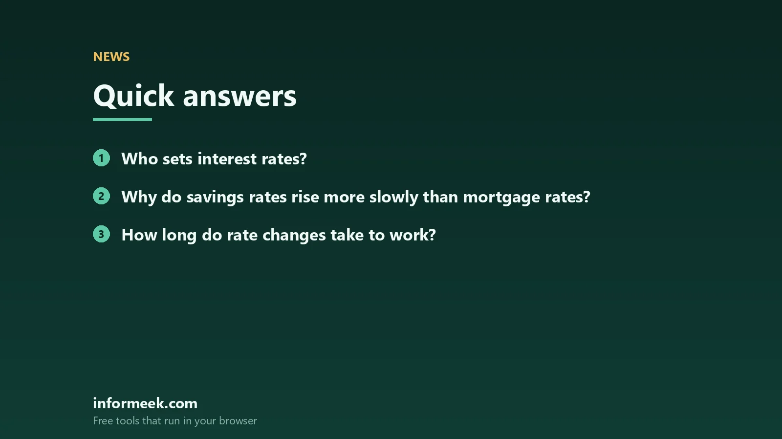 interest rates: quick answers