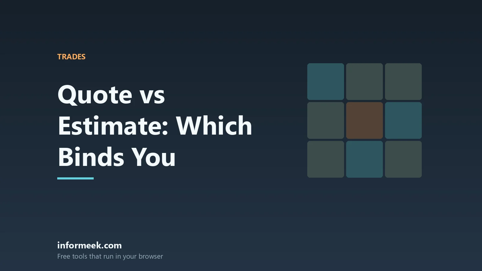 Quote vs Estimate: 4 Differences That Avoid Disputes