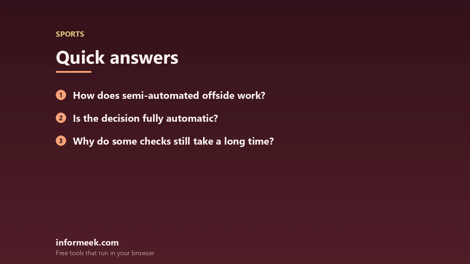semi-automated offside: quick answers