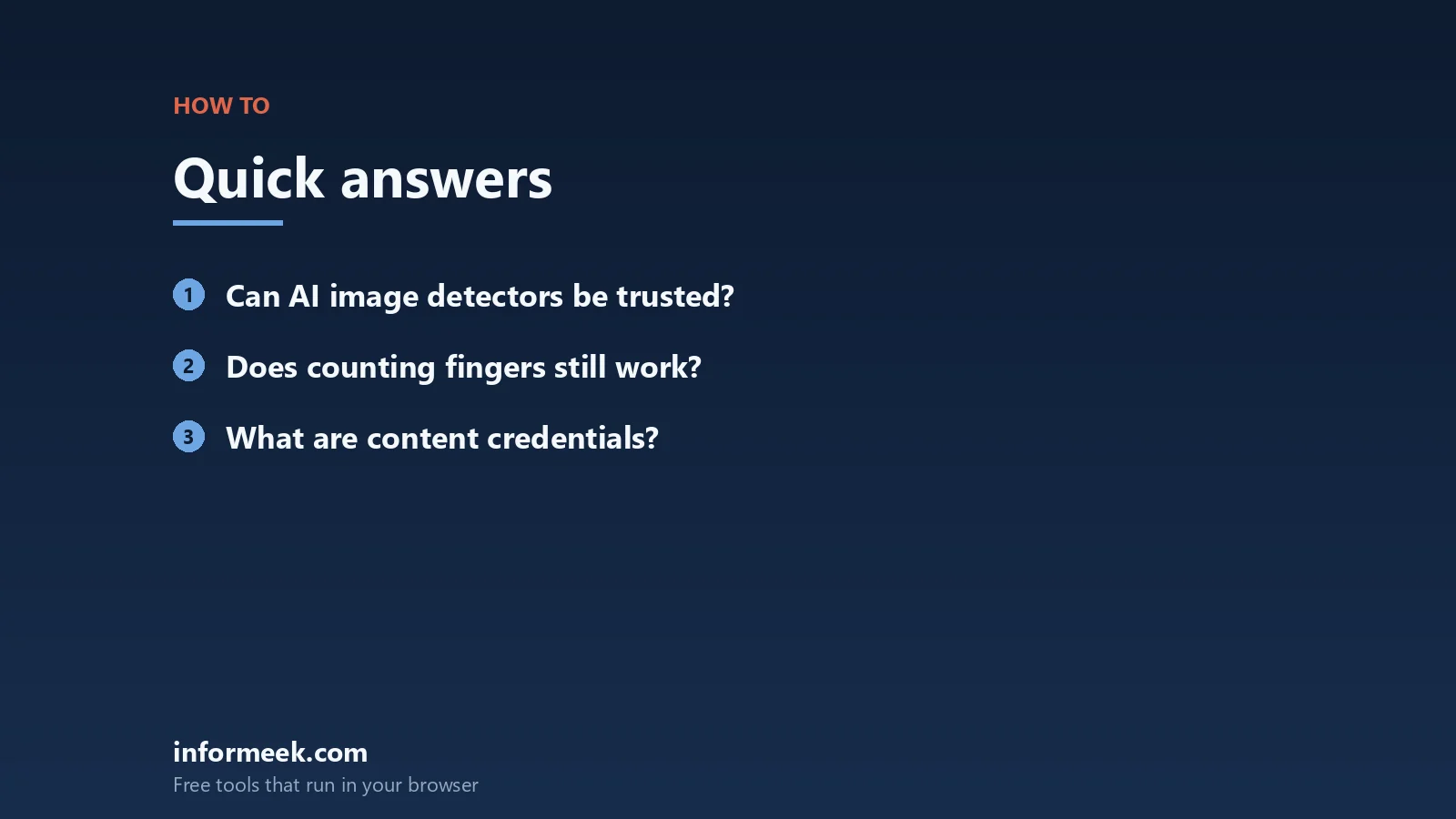 AI-generated images: quick answers