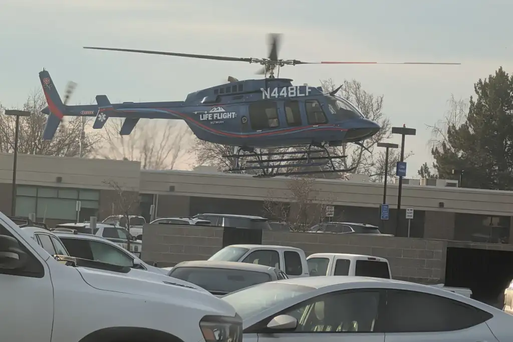 are flying cars real: Life flight helicopter in Hermiston Oregon