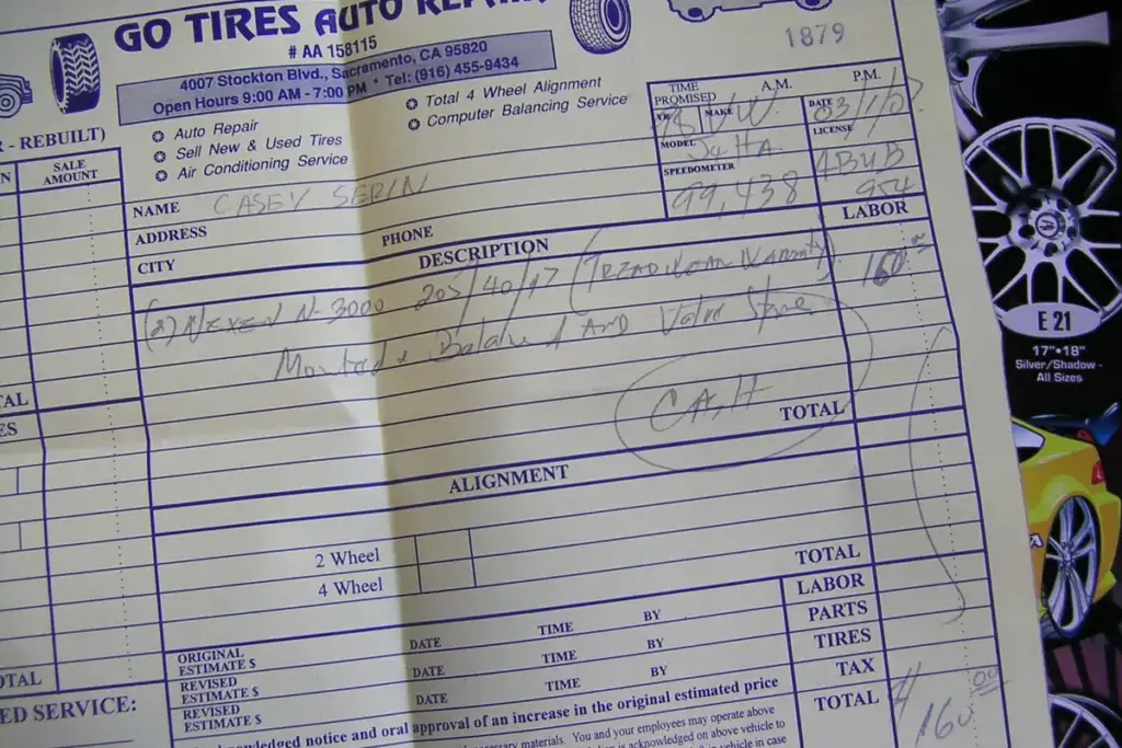 ChatGPT Dots for business: Volkswagen Invoice